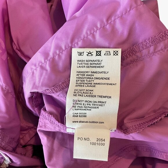 Abacus Outdoor Women's Packable Jacket Fuchsia Pink Size L Short Sleeve Hood - Picture 11 of 11